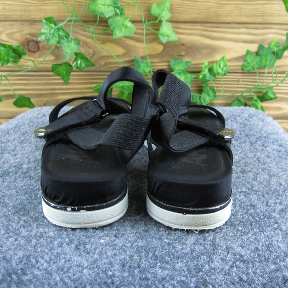 Anne Klein Nolita Women Strappy Sandal Shoes Black Synthetic Size 9.5 Medium - Picture 5 of 9